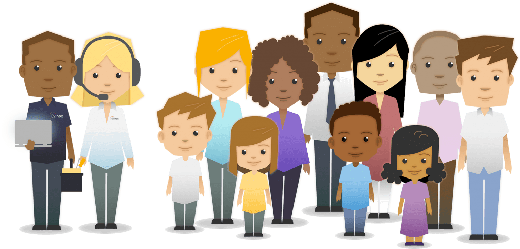 Evinox Residential - Character Crowd Evinox Residential - Customer Crowd
